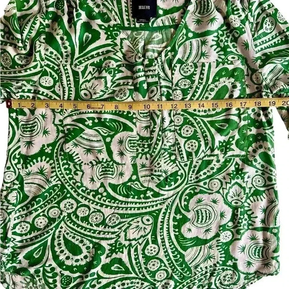 MAEVE tunic size small cream and cream paisley design - Picture 7 of 8